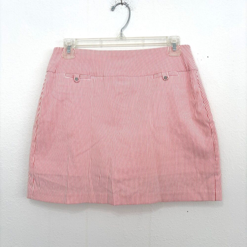 Attyre New York Womens Stripe Golf Skort Size 2 Athletic Preppy Summer Chic